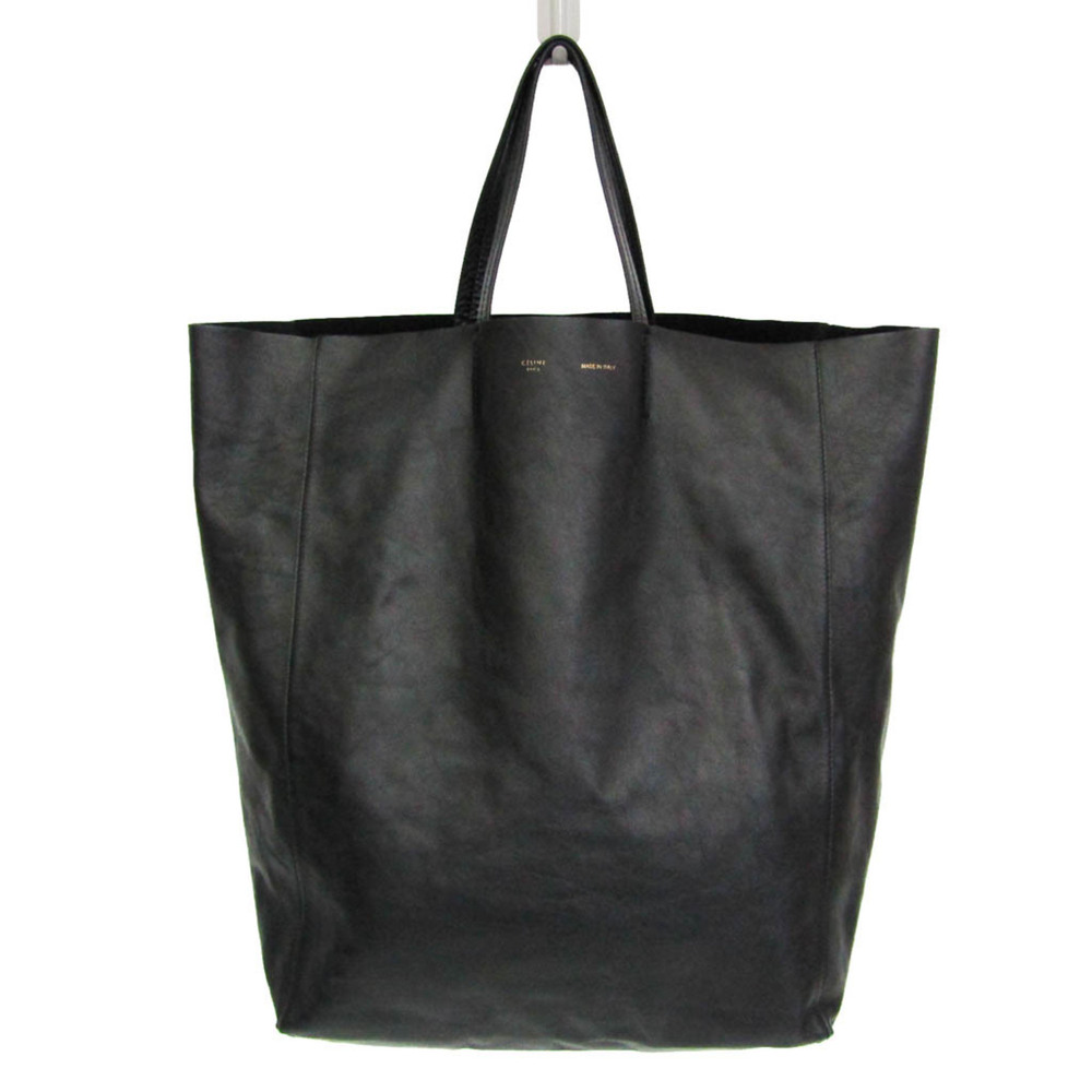 Celine Cabas Horizontal Women's Leather Tote Bag Black